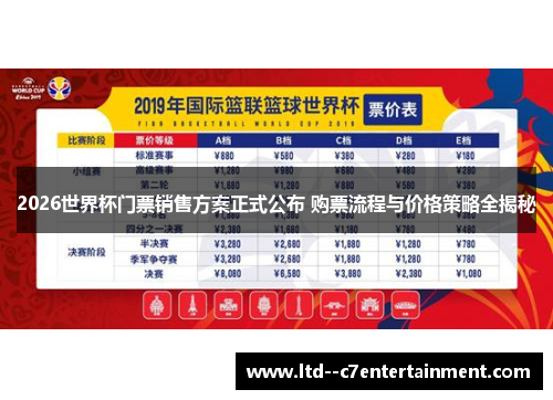 2026世界杯门票销售方案正式公布 购票流程与价格策略全揭秘 2026世界杯门票销售方案正式公布 购票流程与价格策略全揭秘